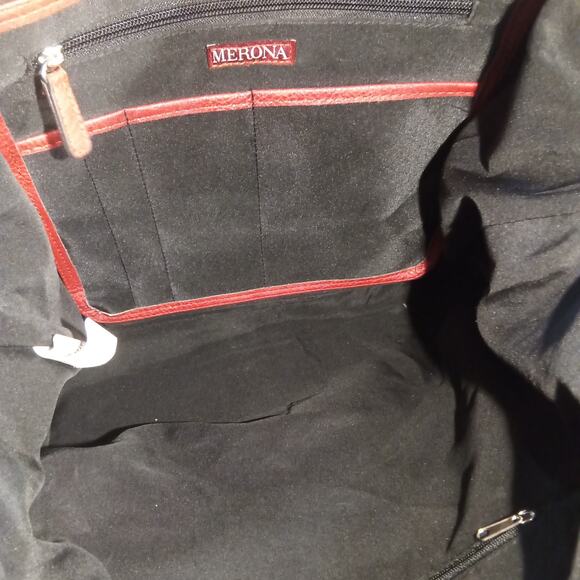 Merona Red Textured Handbag – Good Condition - Picture 7 of 8